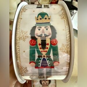 Christmas Nutcracker Ribbon 2.5 inch wide 50 yards wired edge